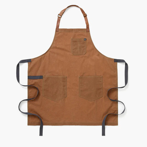 Tablier sans manches en toile de coton respirante avec logo personnalisé, résistant à l'eau, pour cuisine et industrie - Product Image 1