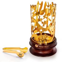 Encens 2025 Nouveau Brûleur à Bakhoor en Bois, Brûleur à Encens Madhkan, Brûleur à Oud Arabe, Parfum d'Ambiance Maison, Ramadan, Haute Qualité, Luxe