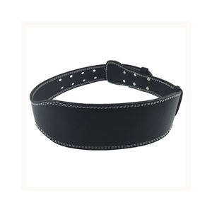 เข็มขัดยกน้ำหนักหนัง PU สีดำสำหรับเล่นยิมอุปกรณ์ออกกำลังกายเข็มขัดพยุงหลังแบบกว้างเข็มขัดยกน้ำหนัก - Product Image 1