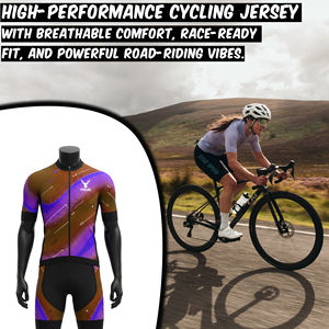 Conjunto de Jersey de Ciclismo de Diseño Personalizado, Uniforme de Ciclismo para Hombre, Tela sin Costuras, Secado Rápido, Ropa Deportiva, Soporte OEM y ODM - Product Image 3