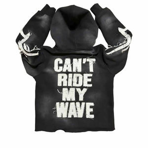 2025 personalizado DISTRESSED bordado sudaderas con capucha de alta calidad para hombres superventas lavado con ácido transpirable High Street Style hombres sudaderas con capucha - Product Image 2