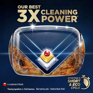 Tablettes lave-vaisselle Finish, Ultimate Plus, 124 unités (62 x 2 paquets), Lemon Sparkle, Puissant contre la graisse, Notre nettoyage et brillance les plus intensifs - Product Image 5