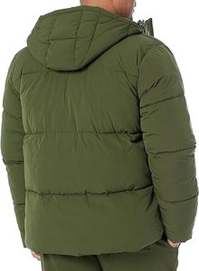 Custom Men's Winter Jacket High Quality Canvas Hooded <b>Waterproof</b> <b>Padded</b> Bubble Quilt Breathable Knitted Style for Outdoor Use - Product Image 2