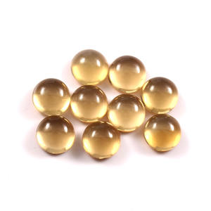 4X4MM jaune AAA naturel Citrine Cabochon excellente coupe lisse Semi-précieux à la main en vrac fabrication de bijoux en gros Lot - Product Image 1