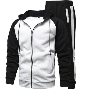 Survêtements de sport décontractés à capuche en deux pièces de haute qualité sur mesure pour hommes, motif uni, jogging d'hiver - Product Image 4