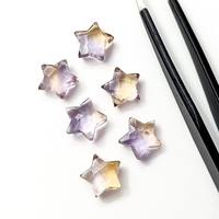 3A + kalite 100% doğal Ametrine Faceted yıldız şekli Briolette gevşek Ametrine yıldız şekilli değerli taş boncuk toptan fiyata OEM