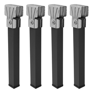Jeu de pieds de sommier carrés (4 unités) Tube 30x30 mm. Pour sommier de 40x30 mm. Altitude 25 cm. - Product Image 1