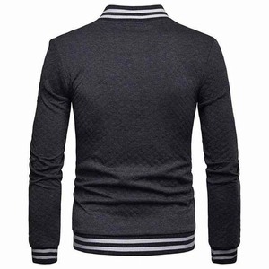 Hombres High Street Plain Letterman Varsity Chaquetas de manga larga de impresión personalizada al por mayor de ropa de la Universidad chaqueta de béisbol para los hombres - Product Image 2