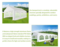 Tente tubulaire quatre saisons en PVC avec structure en acier (3000 mm) imperméable, résistante aux UV, ignifuge, personnalisable, facile à assembler, pour mariages