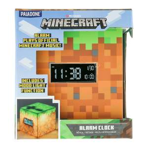 Reloj Despertador Moderno de Minecraft con Sonido de Bloques de Hierba al Amanecer, Luz USB, Logotipo Personalizado, Radio FM, Movimiento Electrónico, Luminova Wake - Product Image 5