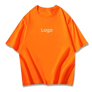 Logo personnalisé 100% coton tricoté paillettes anti-boulochage respirant col en O été décontracté ample à manches courtes T-Shirt Plus - Product Image 5