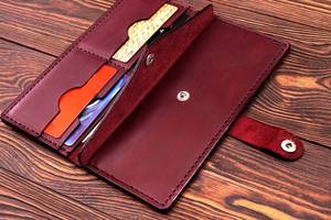 Unisex 2025 New Arrival Genuine Cowhide Soft Leather Long L-<b>Zipper</b> <b>Wallet</b> Vintage Style Open Closure Men's Women's LWM-0074 - Product Image 4