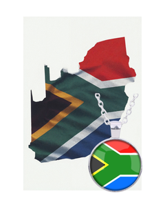 Cadena de Eslabones de Aleación Sudafricana con Diseño de la Bandera Nacional - Joyería de Moda Novedosa para Regalo - Product Image 3