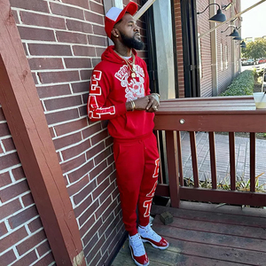 New Arrival Light Weight Solid Color <b>Men</b> Puff Print Hoodie Winter Warm Long Sleeve <b>Men</b> Puff Print Hoodie - Product Image 6