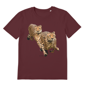 Camiseta de Algodón Orgánico Premium para Adultos Cheetah Brothers, 100% Jersey, Corte Holgado con Diseño Estampado, Número de Modelo - Product Image 3