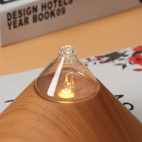 Fabricant chinois nouvelle saison Oem Grain de bois Ce Rohs plastique verre Mini ultrasonique sans eau aromathérapie Air diffuseur d'arôme