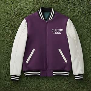 Chaquetas Bomber Varsity con Logotipo Personalizado, Estilo Letterman, Hombros Caídos, Reversibles, Transpirables, para Mujer - Product Image 4