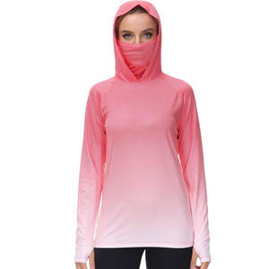 Saison d'été Custom Made Sublimation Fishing Hunting Hoodies Breathable Quick Dry Wholesale Price Women Fishing Hoodies - Product Image 1