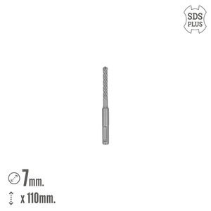 Punta da trapano SDS Plus Wolfpack 8 fili taglienti, speciale per cemento armato, Ø 7 x 100 mm. - Product Image 2