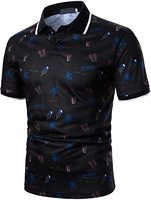 Camisetas de golf de hombre bordadas con impresión digital personalizada, camisetas polo de secado rápido deportivas con impresión por sublimación para hombre