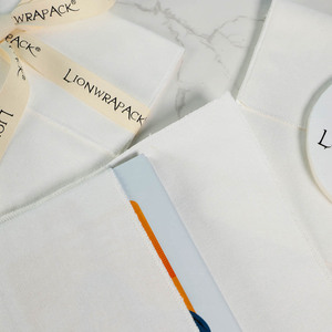 Túi Gối Đựng Đồ Lót Vải Bố Cotton Phong Bì Màu Trắng In Logo Tùy Chỉnh Túi Có Nơ Bằng Cotton Túi Chống Bụi - Product Image 5