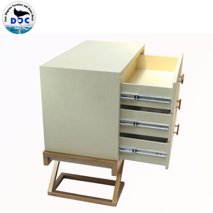 Modern Luxury Faux Shagreen Wood Nightstands with Convenient <b>Storage</b> <b>Cabinet</b> <b>Small</b> Bedroom Furniture <b>for</b> Home Vietnam - Product Image 2