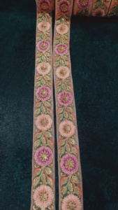 ลูกไม้ปักลายดอกไม้สีสันสดใสหรูหราด้วยดีไซน์ที่ซับซ้อนสำหรับงานสร้างสรรค์สำหรับเจ้าสาวแฟชั่นและการตกแต่งบ้าน - Product Image 2