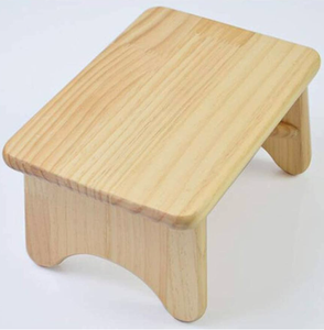Taburete de madera maciza (con función de apoyo para los pies integrada) - Product Image 1