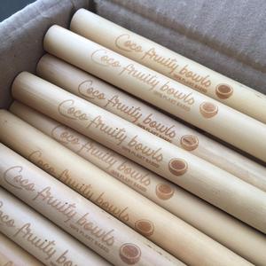 NATURAL BAMBOO BOBA <b>STRAWS</b> for BUBBLE TEA CUSTOM LOGO WITH BRUSH Custom Logo in VIETNAM /WA 0084911585628 - Product Image 6