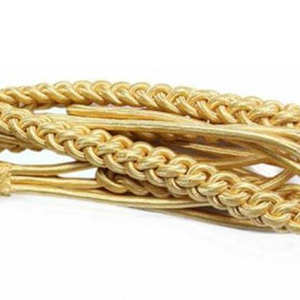 Aguillete Dorado, Cordón de Hombro para Uniforme, Cinta Decorativa y Puntas, Aguillete Ceremonial Dorado - Product Image 4