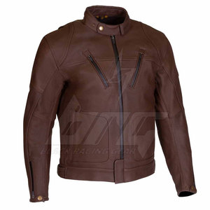 Marque privée Veste d'hiver en cuir de moto sur mesure Veste en cuir de moto quantité minimale de commande bas pour hommes - Product Image 1