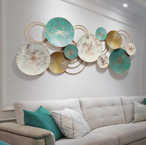 Placa adhesiva de pared de Metal de hierro indio, diseño de flor de esmalte negro para servir platos, accesorios de mesa de Navidad, venta al por mayor - Product Image 5