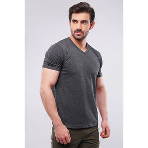 T-shirt de sport décontracté pour hommes avec logo personnalisé Tissu en jersey tissé 100% coton de haute qualité 220 Grammes Coupe surdimensionnée Solide Imprimé Formel - Product Image 1