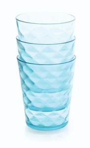 Ensemble de verres à boire en plastique pyramidaux, 6 pièces, 240 ml, empilables, réutilisables, lavables au lave-vaisselle, finition brillante, pour la maison et le bureau - Product Image 4