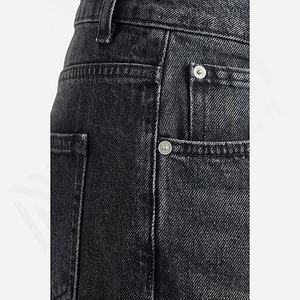 กางเกงยีนส์ทรงแบ็กกี้ผู้ชาย สไตล์วินเทจ ผ้าเดนิมน้ำหนักเบา ทรงตรง คลาสสิก ทรงหลวม สไตล์ฮิปฮอป สำหรับฤดูหนาว สีพื้น สามารถสั่งตัดได้ - Product Image 5