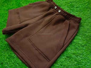 Conjunto de sudadera de cuello redondo de algodón con logotipo personalizado Conjunto de sudadera y pantalones cortos de cuello redondo para hombre - Product Image 6