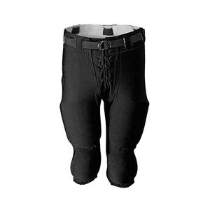 Uniforme de fútbol Rojo Negro personalizado conjunto con Jersey y pantalones de poliéster transpirable tackle sarga números cosidos - Product Image 5