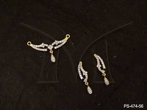 Premium AD Pendant Set Elegante joyería hecha a mano elegante para ocasiones festivas nupciales Piedra natural de moda para bodas - Product Image 6