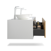 Ensemble de meubles de salle de bain double de 63 pouces avec lavabo sur pied, armoire en MDF, approvisionnement en entrepôt américain, échantillon commercial pour la maison