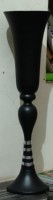 Vase à fleurs de mariage en métal de table de forme ronde enduite de noir fait à la main avec de haute qualité et finition pour les réceptions hôpital café