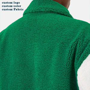 Chaqueta universitaria de lana Sherpa gruesa y esponjosa personalizada OEM para hombre, ropa de calle de invierno Vintage elegante con bordado de chenilla, chaqueta para hombre - Product Image 5