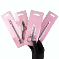 Ensemble d'outils professionnels de soin des ongles plaqués or OEM de haute qualité, coupe-cuticules, ciseaux à cuticules droits, lame tranchante en métal