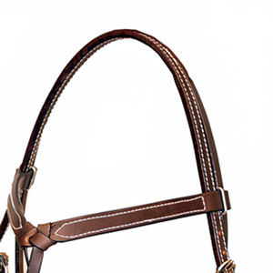 Premium Adjustable Western <b>Leather</b> Horse Bridle Durable Headstall for Riding Training and Shows - Product Image 4