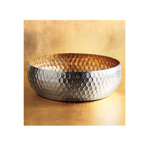 Juego de Centro de Mesa Decorativo de Metal de Alta Calidad, Tazón para Servir Frutas de Acero Inoxidable Ecológico, Diseño Moderno y Lujoso Personalizable - Product Image 4
