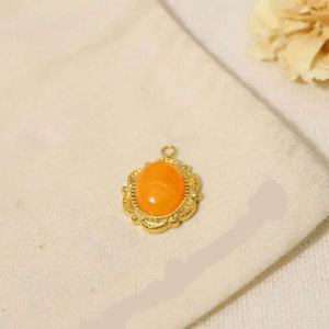 Pendentif vintage à fermoir en pierre de soleil en laiton de 10 à 15 mm pour prix de gros et MANGALMAY CORPORATION - Product Image 3