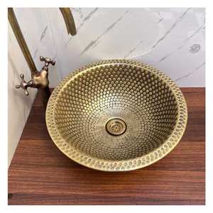 Fregadero de un solo tazón antiguo más vendido Material de cobre de alta calidad hecho a mano en la India - Product Image 1