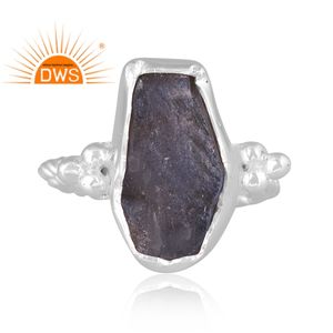 แหวนพลอยลาบราดอไรต์ธรรมชาติทำจากเงินแท้เครื่องประดับแบบเรียงซ้อนกันได้ของขวัญสำหรับผู้หญิงดีไซน์ล่าสุด - Product Image 2