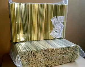 100% naturel écologique biodégradable bambou pailles jetables vente chaude paille d'herbe séchée du Vietnam pour les fêtes - Product Image 5
