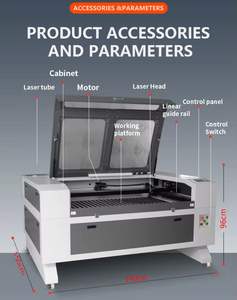 Máquina de Grabado y Corte Láser 6090 Original de Fábrica, Mini, para Acrílico/Madera/Tela/Cuero, 80w 60w 100w 130w con GARANTÍA - Product Image 3