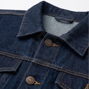 Chaqueta Vaquera de Algodón de Alta Calidad para Hombre, Cuello Alto, Botones, Estilo Casual, Logotipo Personalizado en la Parte Delantera, Prenda Exterior Duradera, Colección de Moda - Product Image 4